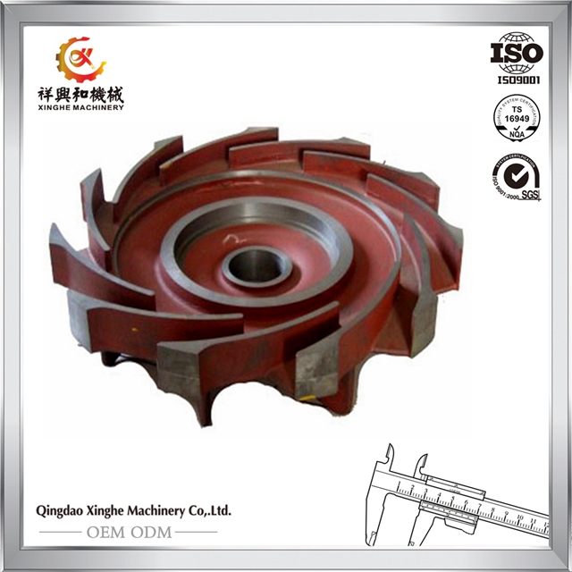 OEM grey iron/ ductile iron green sand casting parts with painting finish